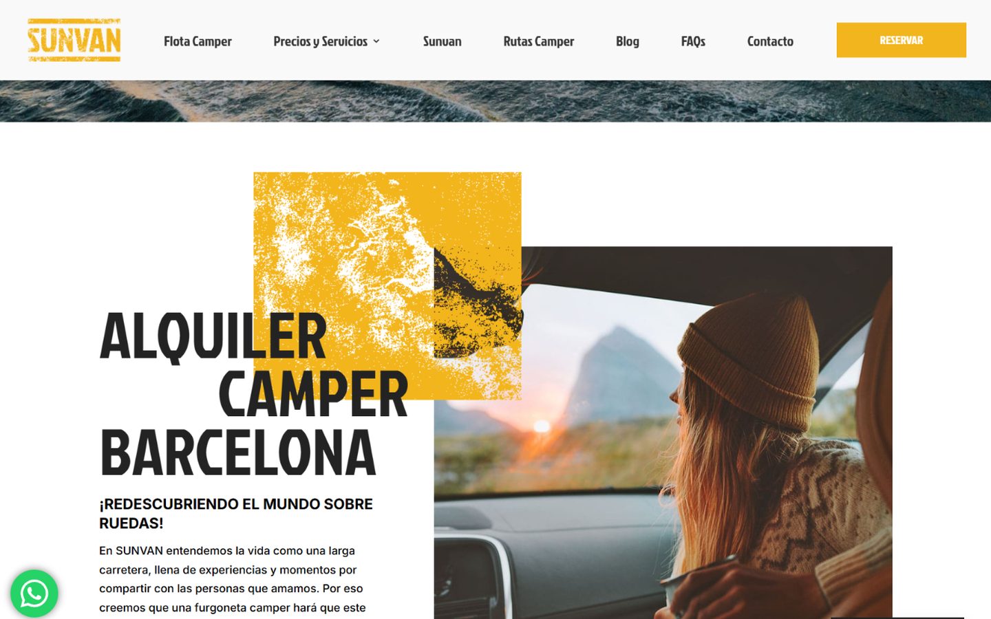 SEO local para Sunvan, alquiler de campers en Barcelona